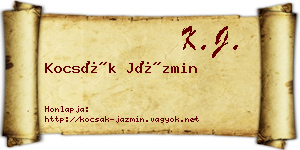 Kocsák Jázmin névjegykártya